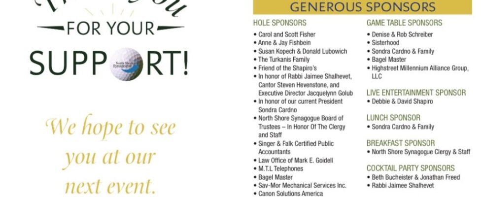 Golf Outing Sponsors